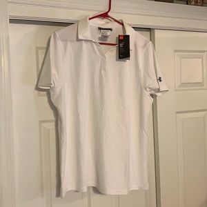 Brand new white underarmour polo